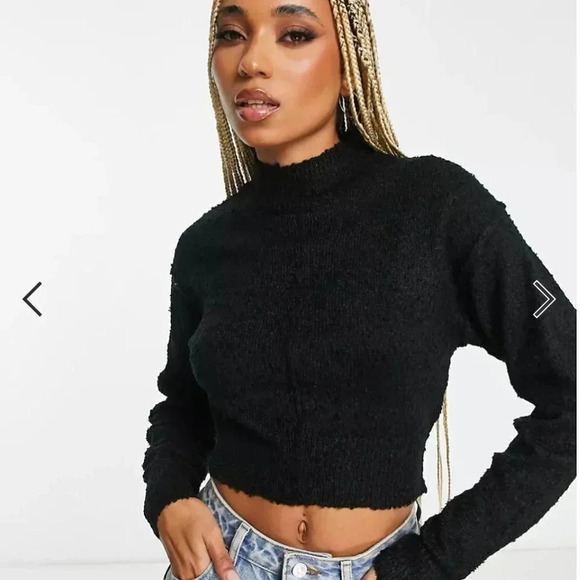 Threadbare Coconut | Black Turtle Neck Sweater - Size 8 - Picture 4 of 4